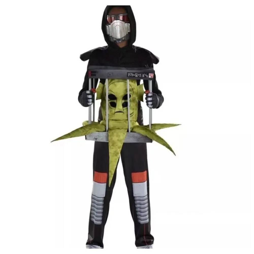NWT Kids' Galactic Alien Hunter Illusion Halloween Costume Standard Size 8-10
